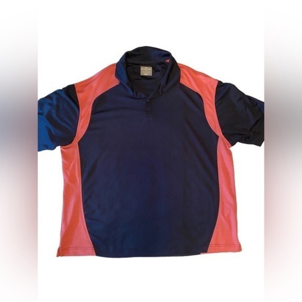 Dockers Golf polo shirt size XXL pink and Navy colors.